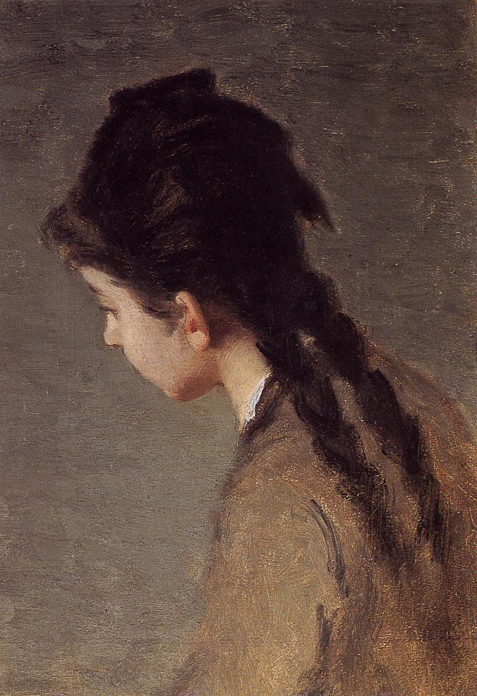Portret Jeanne w profilie - Eva Gonzalès