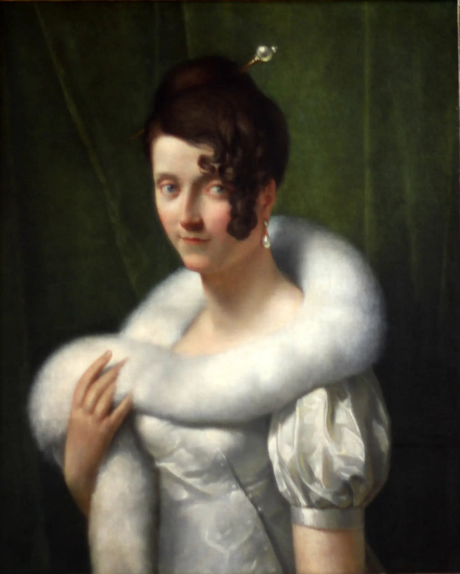 Portret młodej kobiety w boa - François Gérard