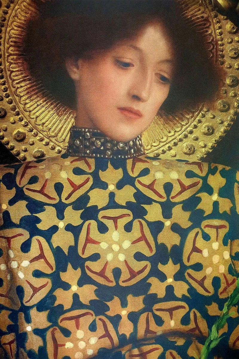 👑 Portret młodej kobiety (Szczegół Alegorii Rzeźby) – Gustav Klimt (1889)