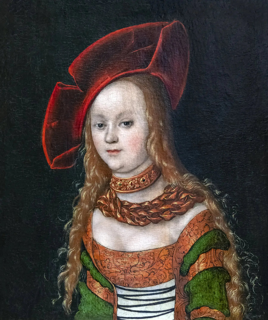 Portret młodej dziewczyny w półpostaci - Lucas Cranach Starszy