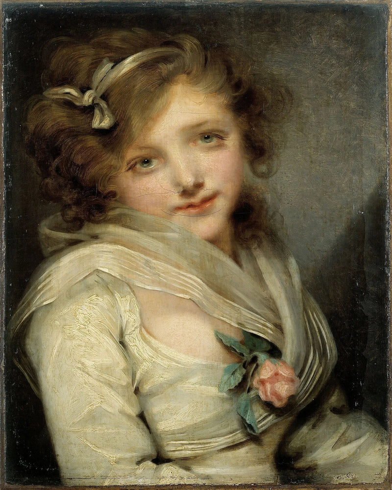 Portret młodej dziewczyny - Jean-Baptiste Greuze
