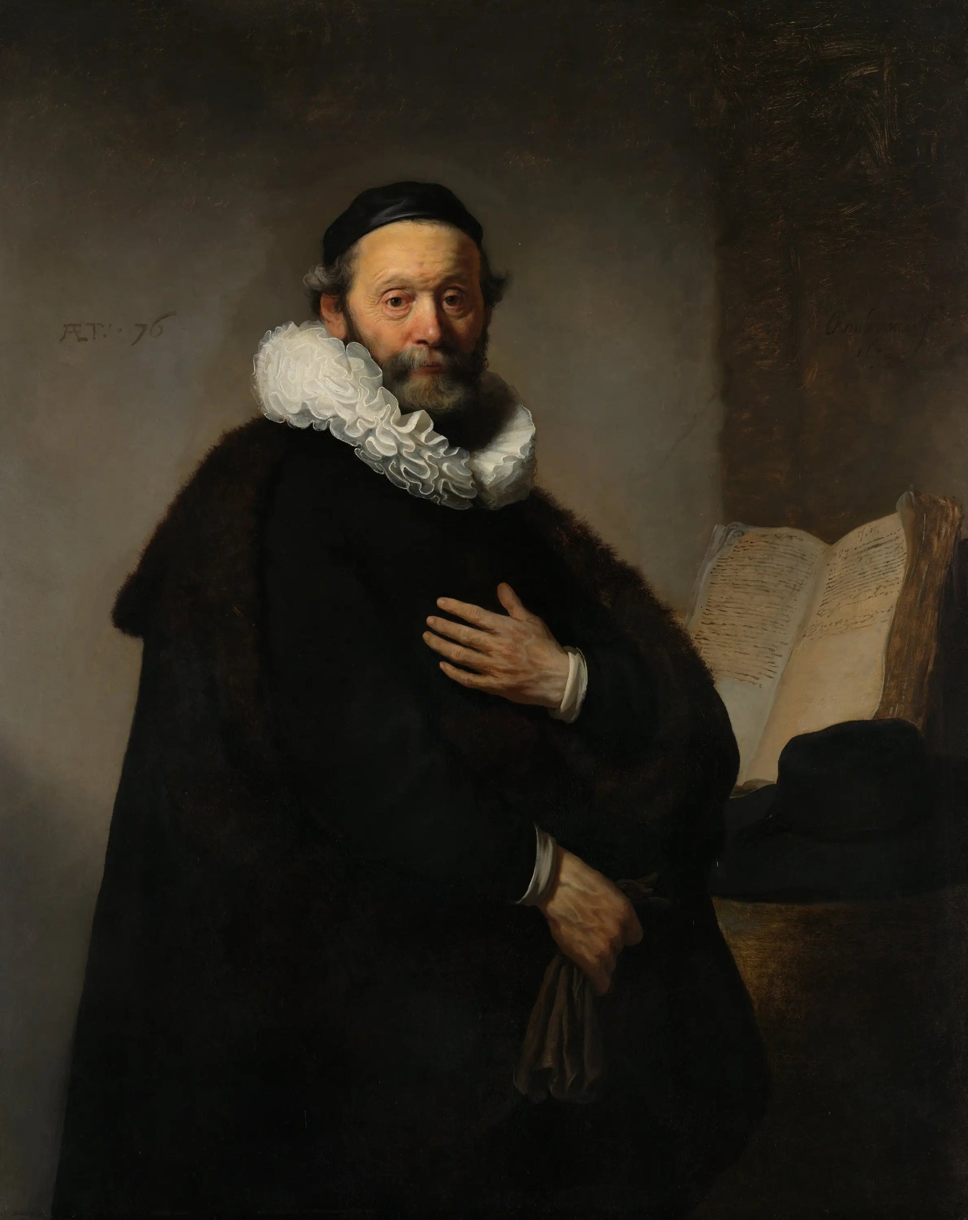 Portrait de Johannes Wtenbogaert - Rembrandt image 1 tableau peint à l’huile sur toile