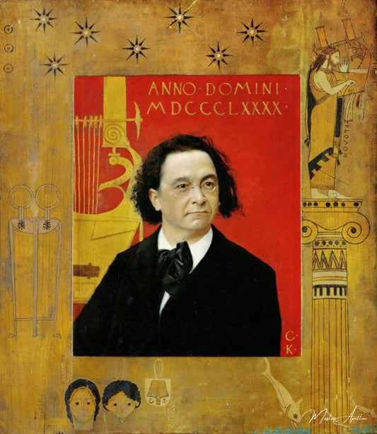 Portrait de Joseph Pembaur, le pianiste et compositeur - Gustav Klimt - Reproductions de tableaux et peintures haut de gamme