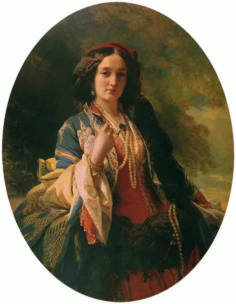 Portret Katarzyny Potockiej z domu Branicka w stroju orientalnym - Franz Xaver Winterhalter