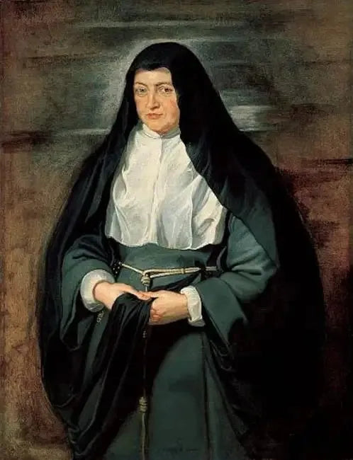 Portret arcyksiężnej Izabeli-Klary Eugénie, hiszpańskiej regentki Niderlandów, w stroju klariszy - Peter Paul Rubens