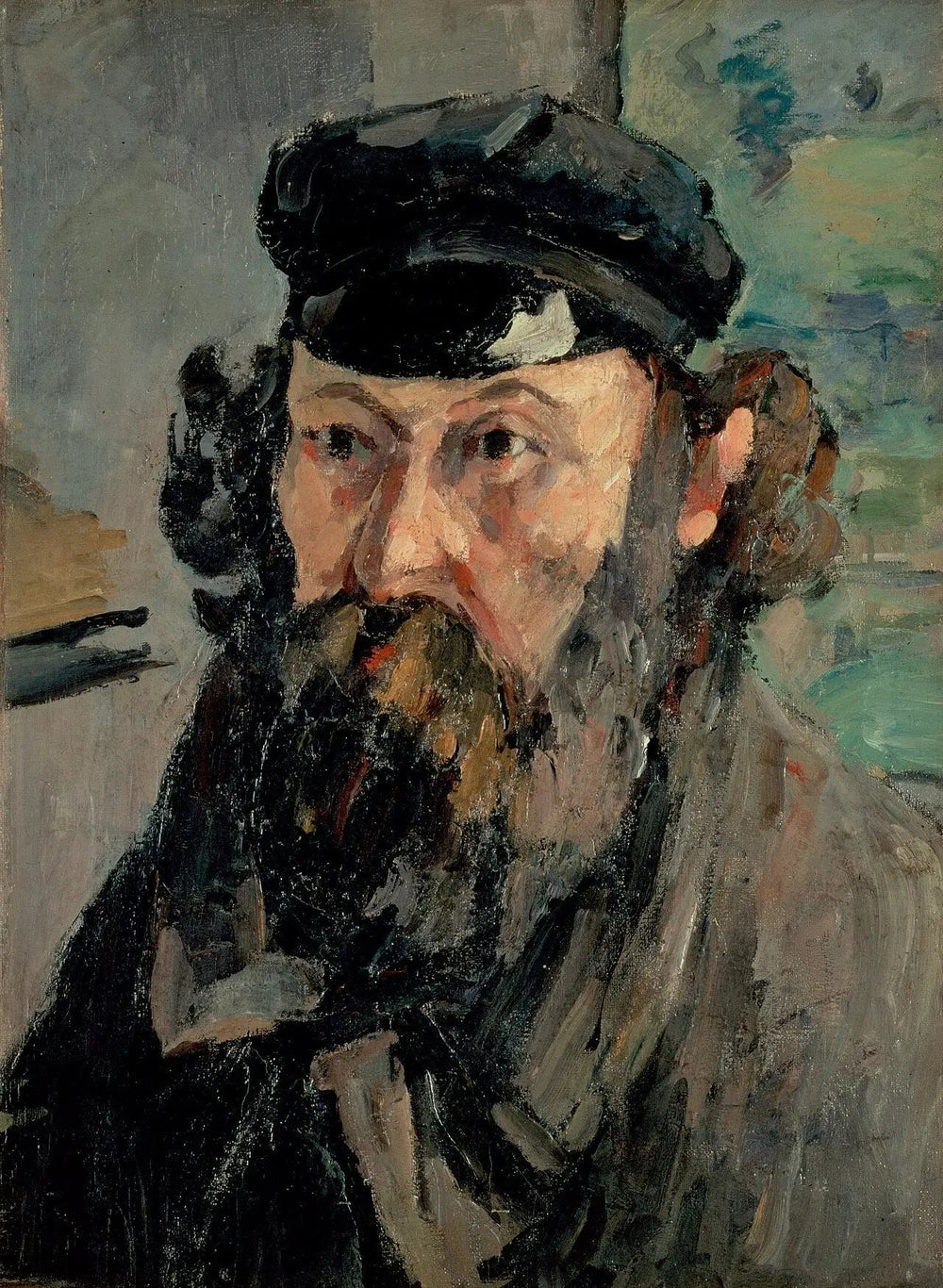 Portrait de l'artiste à la casquette - Paul Cézanne image 1 reproduction réalisée par Alpha Reproduction