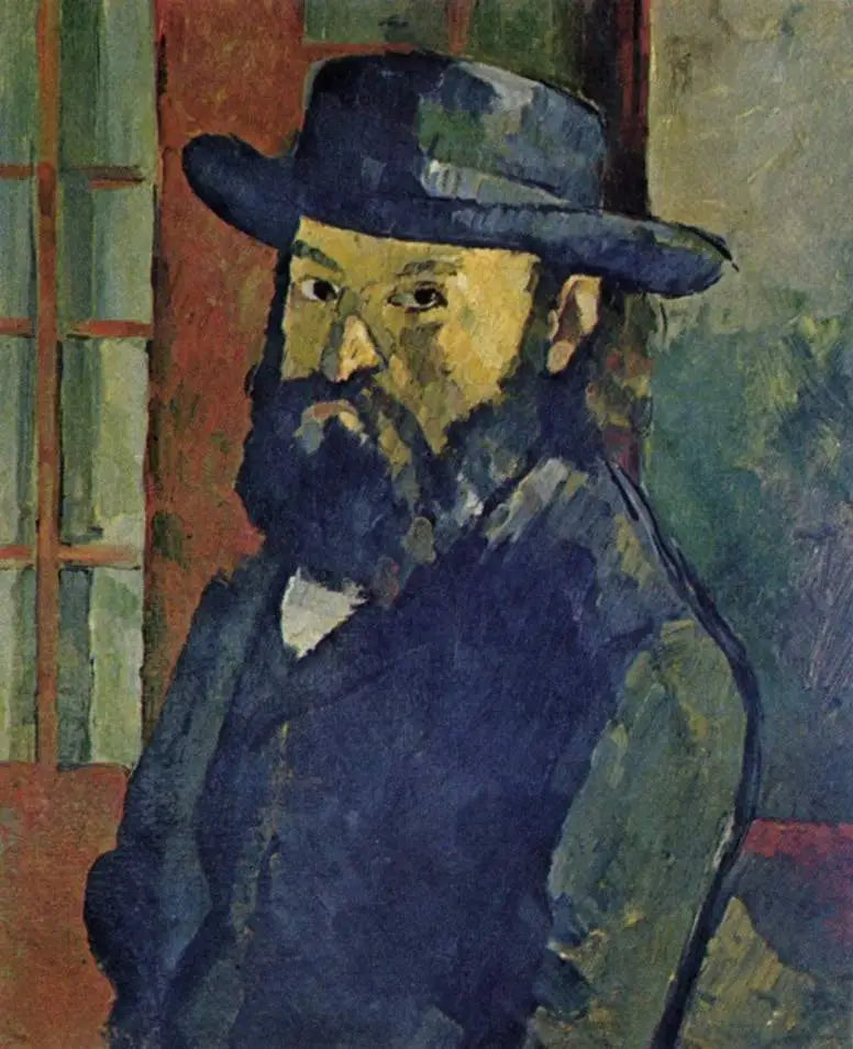 Portret artysty w kapeluszu z szerokim rondem - Paul Cézanne