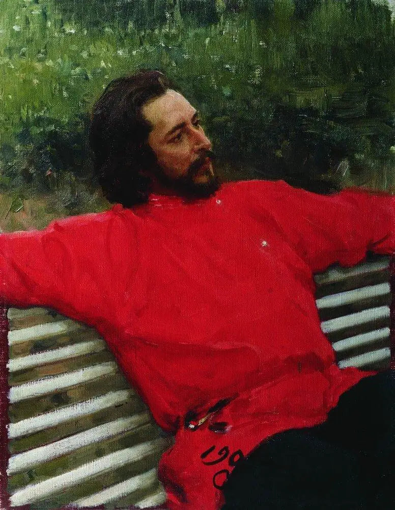 Portret pisarza Leonida Nikolaevicza Andrejewa (letnie pobyty). - Ilya Repin