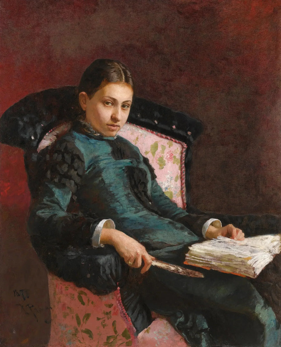 Portret żony artysty, Very Repin" - Ilya Repin