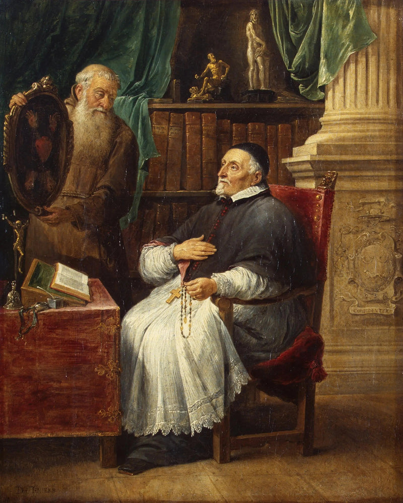 Portret biskupa Antoniusa Triesta i jego brata Eugène'a, kapucyn - David Teniers Młodszy
