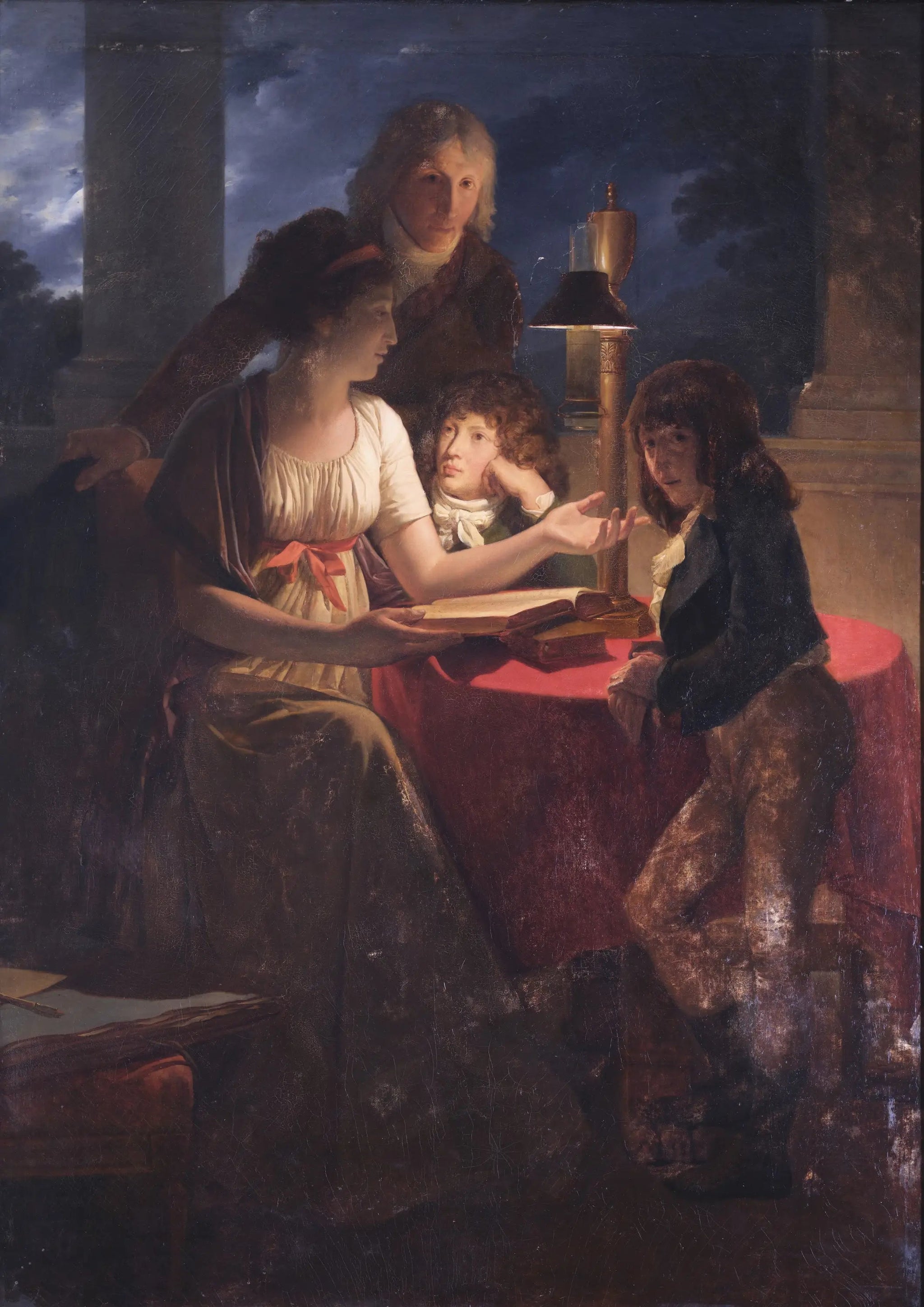 Portrait de l'orfèvre Henri Auguste et de sa famille - François Gérard image 2 reproduction artisanale de tableau