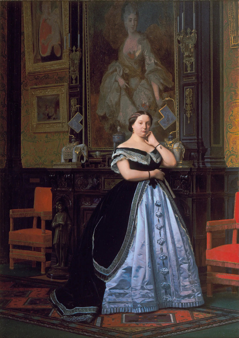 Portret baronowej Nathaniel de Rothschild, z domu Charlotte de Rothschild - Jean-Léon Gérôme
