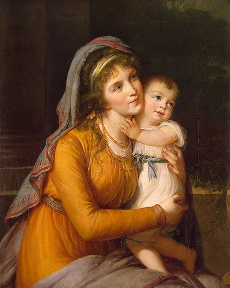 Portret hrabiny Anny Stroganovej z jej synem - Élisabeth Vigée Le Brun