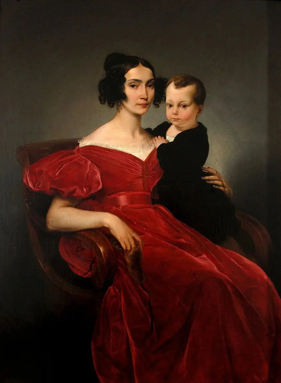 Portret hrabiny Teresy Zumali Marsili z jej synem Giuseppe - Francesco Hayez