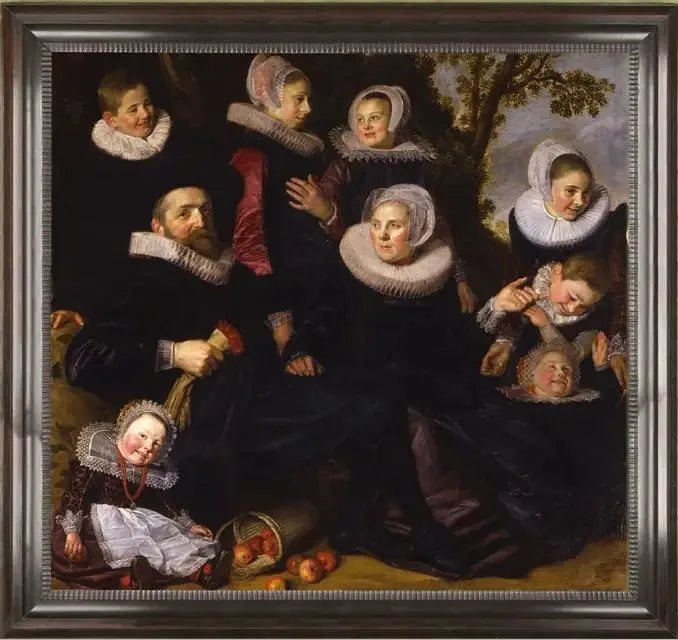 Portret rodziny Van Campen na tle krajobrazu (fragment po lewej) - Frans Hals