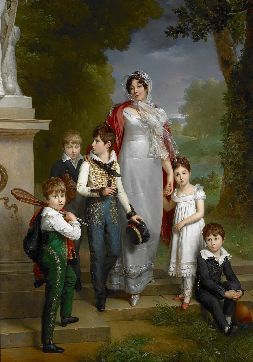 Portrait de la maréchale Lannes et ses enfants - François Gérard image 1 copie de tableau peinte à la main