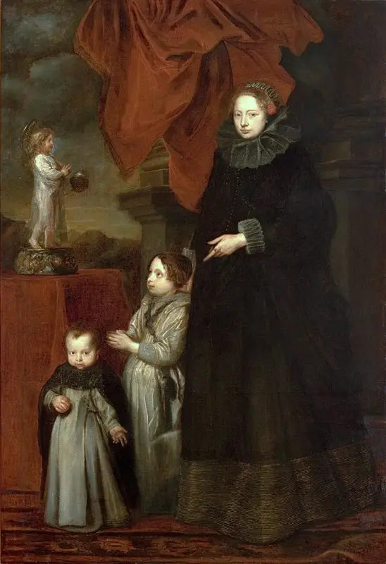 Portret markizy Lomellini z jej dziećmi w modlitwie - Antoine van Dyck