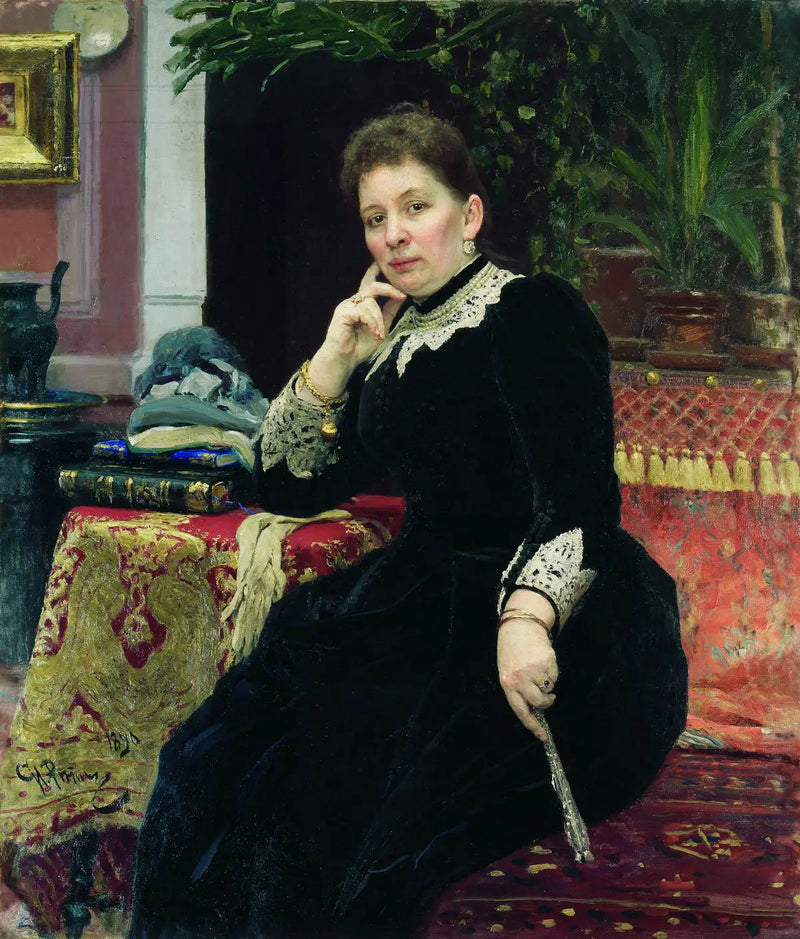 Portret filantropki Olgi Sergiejewny Aleksandrovej-Heinz - Ilya Repin
