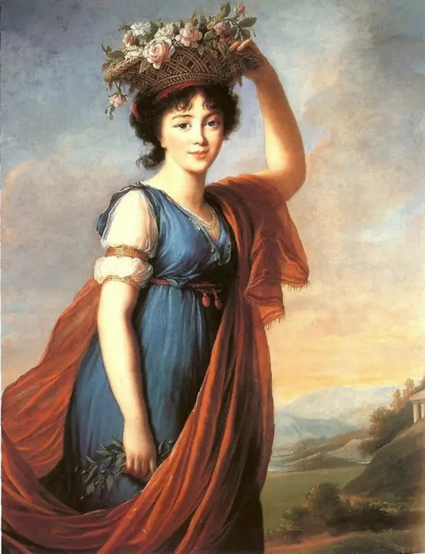 Portret księżniczki Eudocii Iwanowny Galitzine, z domu Izmailowa, w roli Flory - Élisabeth Vigée Le Brun