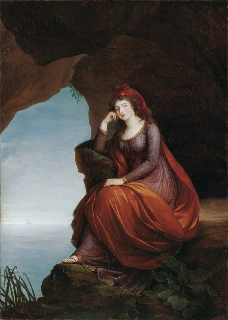 Portret księżniczki Hermenegilde von Esterházy (1769-1845), z domu Liechtenstein, jako Ariadne na Naxos - Élisabeth Vigée Le Brun