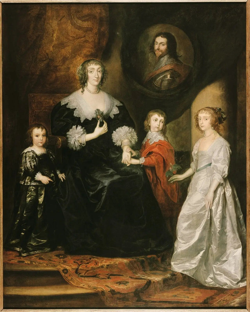 Portret wdowy po księciu Buckingham i jej dzieci - Antoine van Dyck