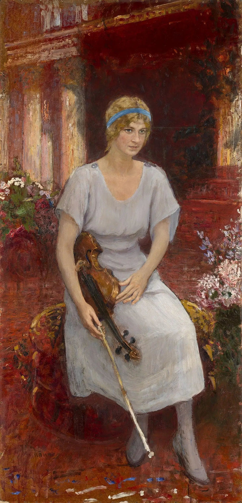 Portret skrzypaczki Cecilii Hansen - Ilya Repin