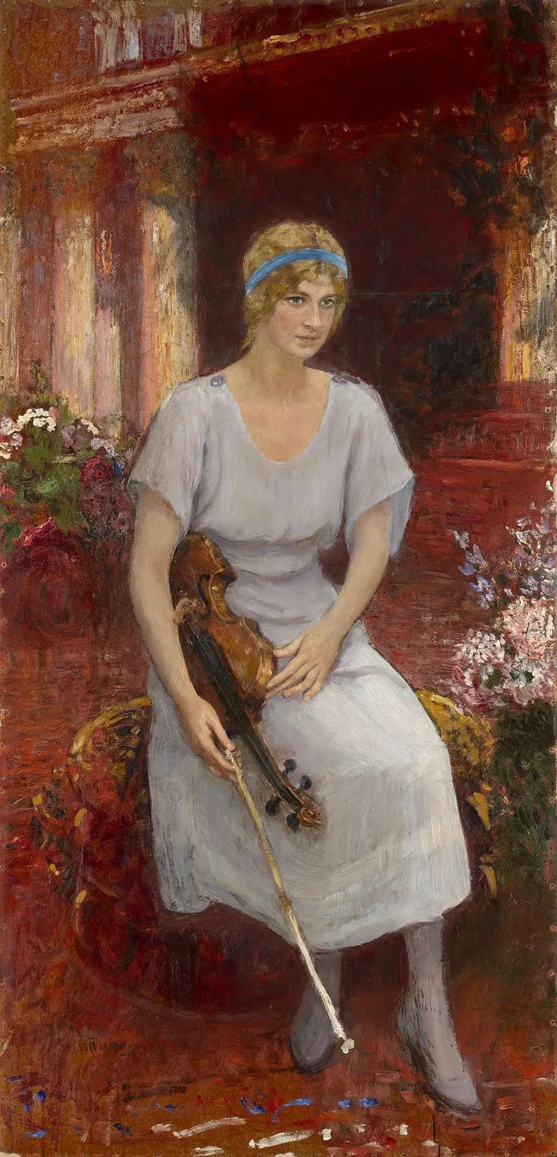 Portret skrzypaczki Cecilii Hansen - Ilya Repin