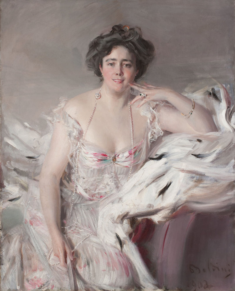 Portret Lady Nanne Schrader, z domu Wiborg - Giovanni Boldini