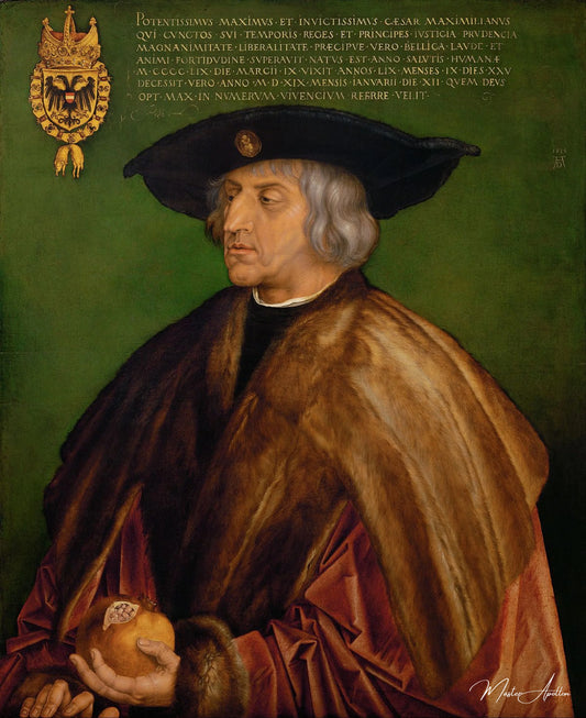 Portrait de l'empereur Maximilien Ier - Albrecht Dürer - Reproductions de tableaux et peintures haut de gamme