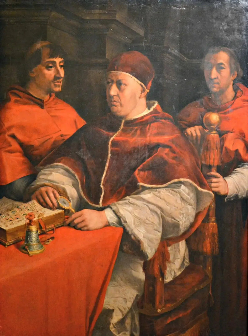 Portret Leona X z kardynałami Giulio de Médicis i Luigi de' Rossi - Andrea del Sarto