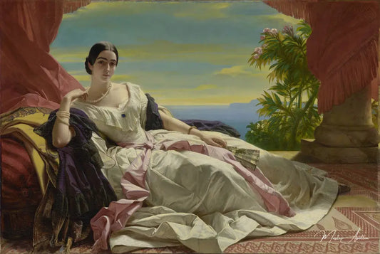 Portrait de Leonilla, princesse de Sayn-Wittgenstein-Sayn, née Bariatinsky - Franz Xaver Winterhalter - Reproductions de tableaux et peintures haut de gamme