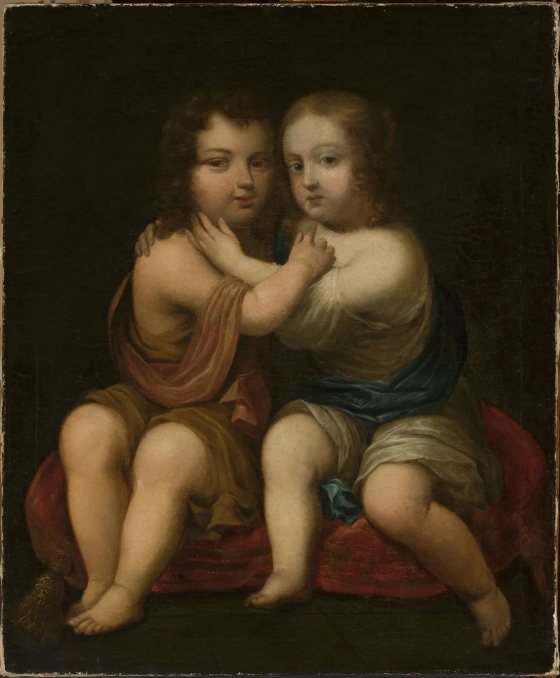 Portret Louisa XIV jako dziecka z jego przyrodnią siostrą Henriette z Anglii. - Pierre Mignard