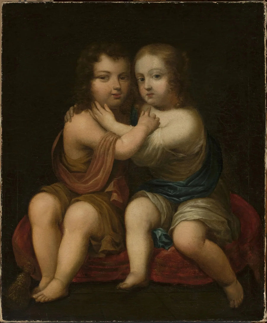 Portret Louisa XIV jako dziecka z jego przyrodnią siostrą Henriette z Anglii. - Pierre Mignard