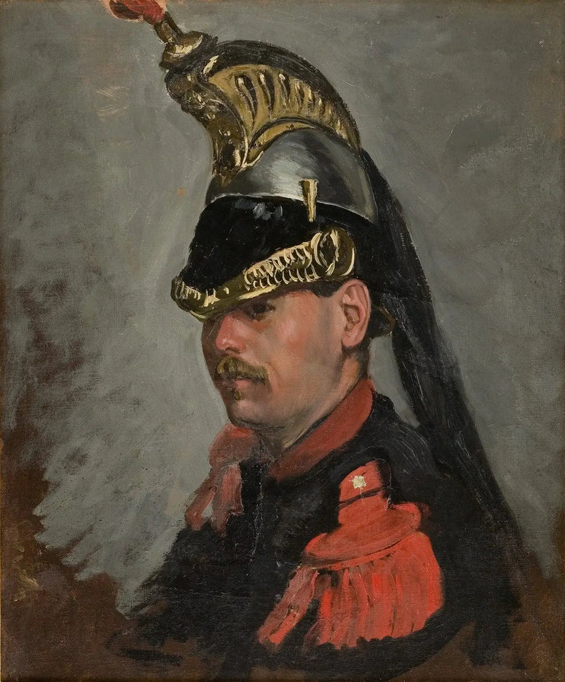 Portret pana Alphonse'a Tissié w zbroi - Frédéric Bazille