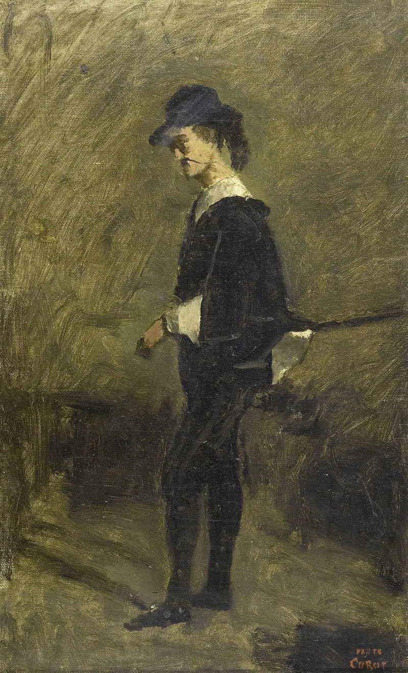 Portret pana Bigour z Arras w kostiumie Hamleta - Jean-Baptiste Camille Corot
