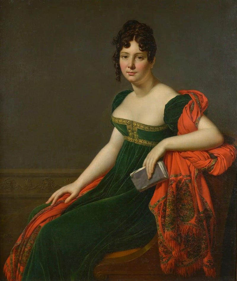 Portret pani Augustine Bertin de Veaux - Anne-Louis Girodet