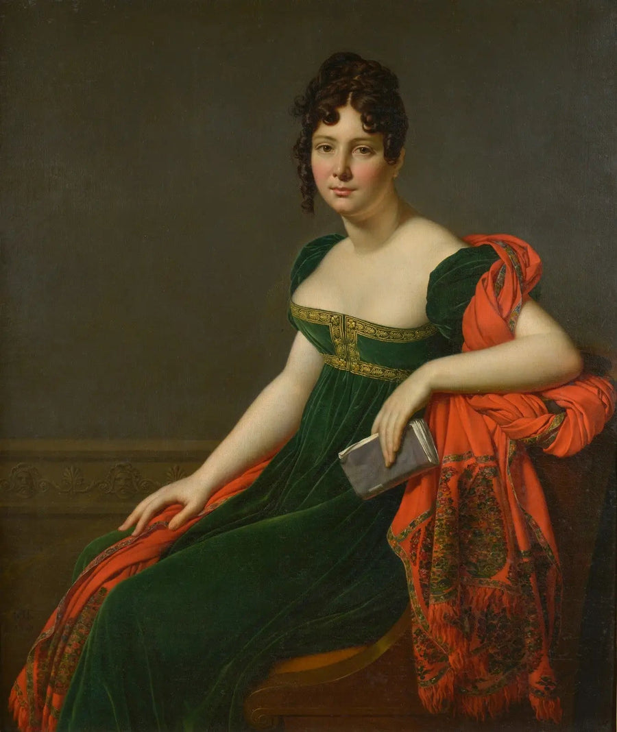 Portret pani Augustine Bertin de Veaux - Anne-Louis Girodet