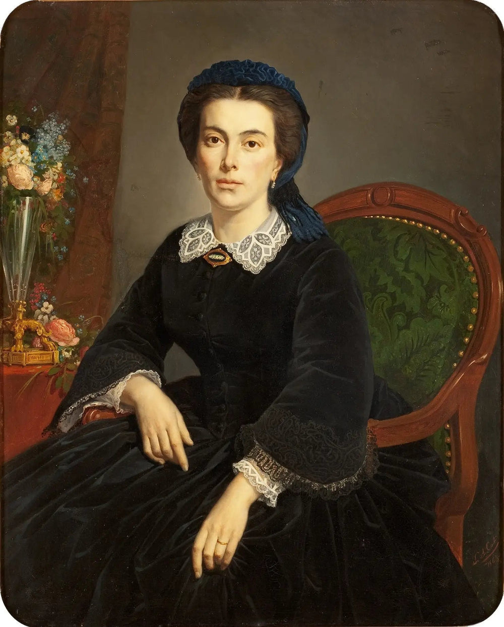 Portrait de Madame Gervais - Pierre Auguste Cot image 1 reproduction réalisée par Alpha Reproduction