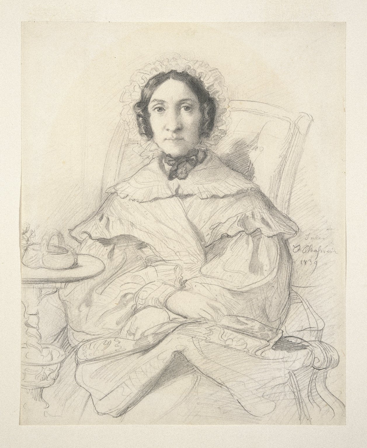 Portrait de Madame Monnerot - Théodore Chassériau image 1 reproduction de peinture à l’huile