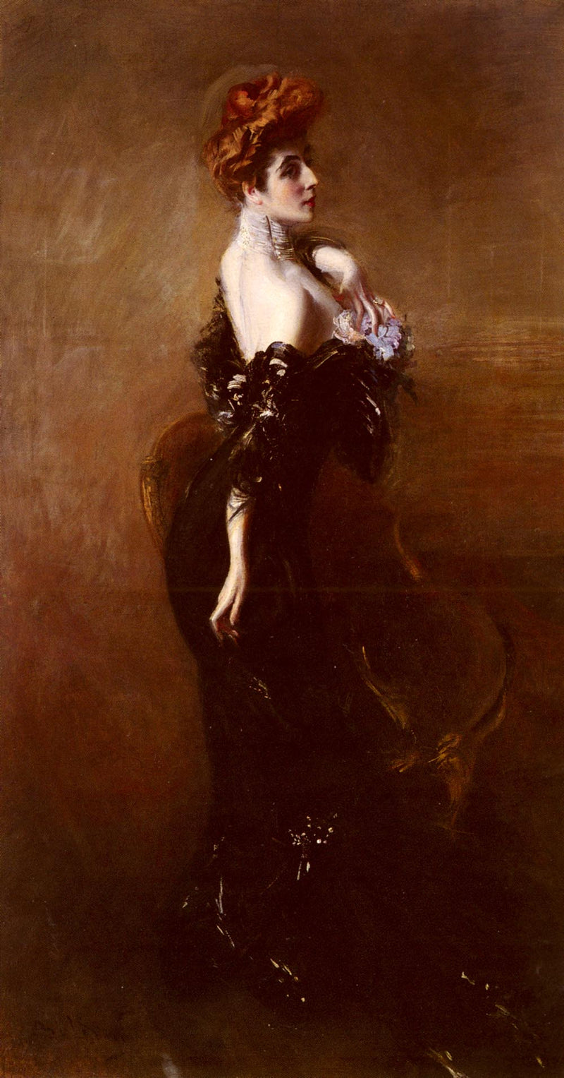 Portret pani Pages w sukni wieczorowej - Giovanni Boldini