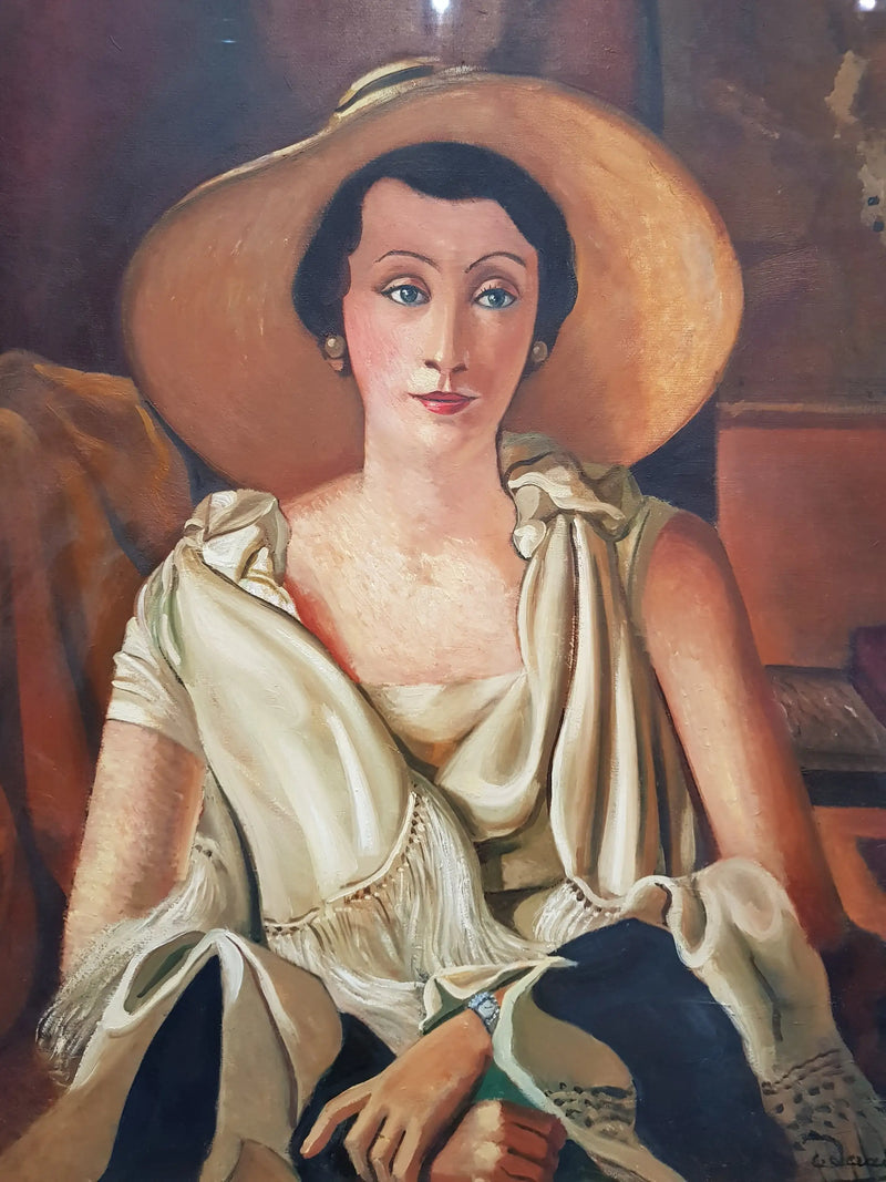 Portret pani Paul Guillaume w dużym kapeluszu - André Derain