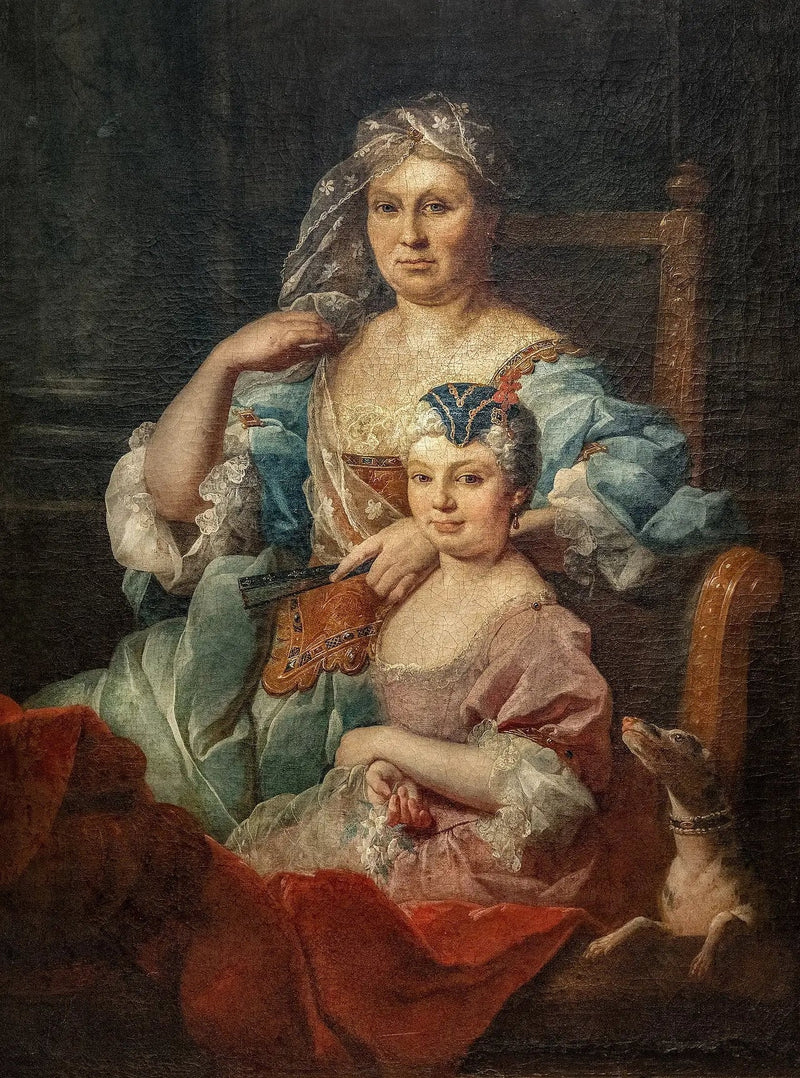Portret pani Poulhariez i jej córki Anne - Pierre Subleyras