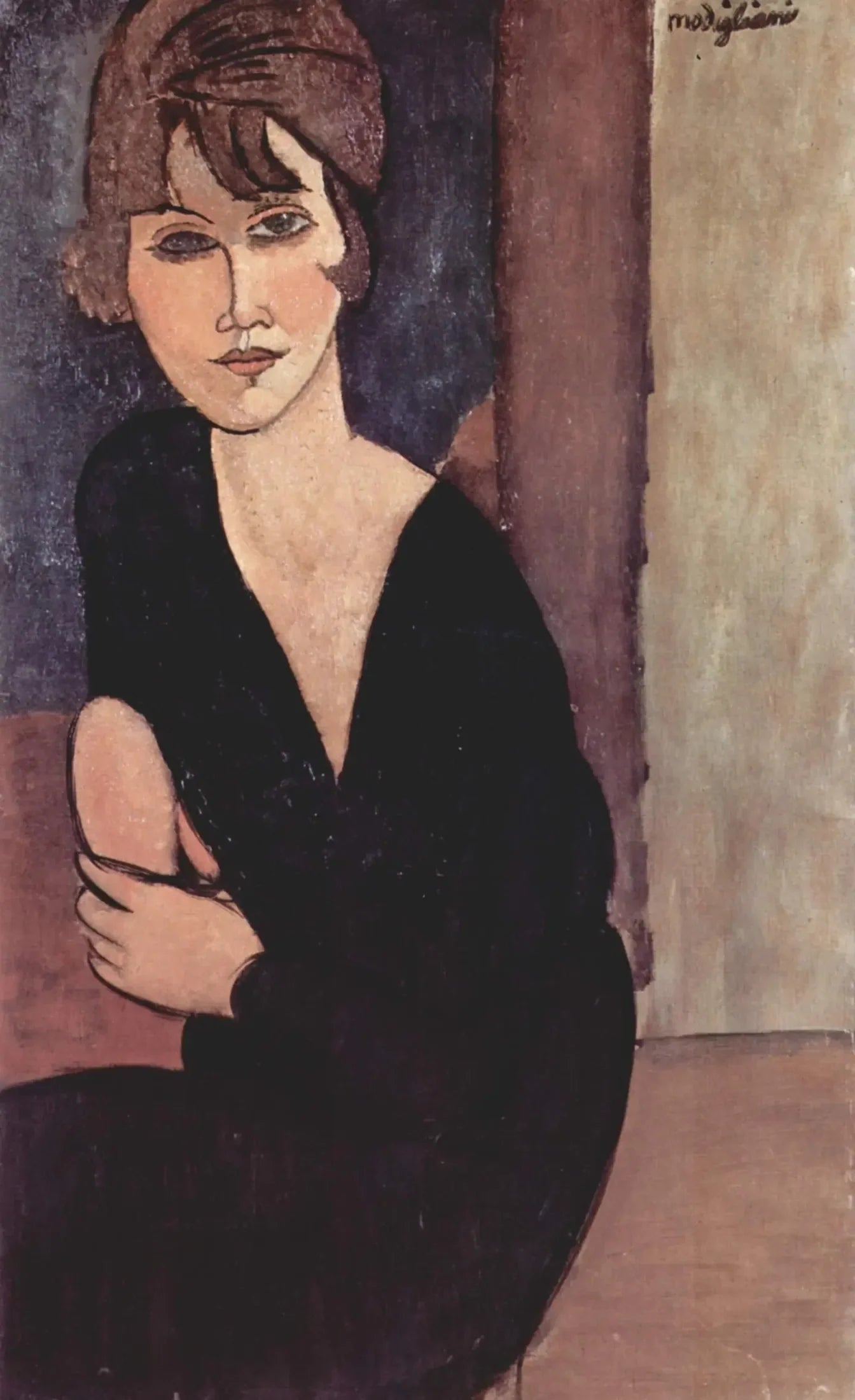 Portrait de Madame Reynouard - Amedeo Modigliani image 1 reproduction artisanale de tableau
