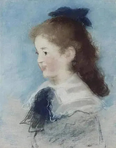 Portret Mademoiselle Hecht z profilu - Édouard Manet