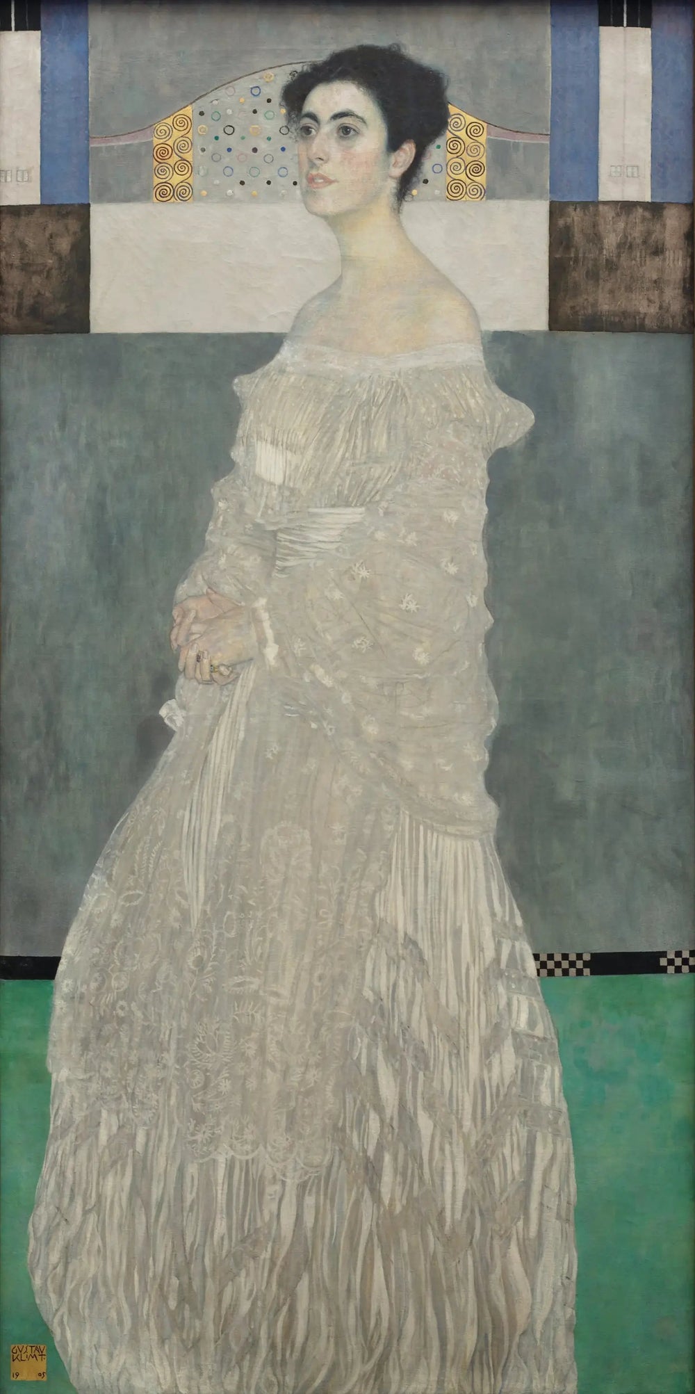 Reproduction du tableau « Portrait de Margarethe Stonborough-Wittgenstein - Gustav Klimt » par Alpha Reproduction en peinture à l’huile