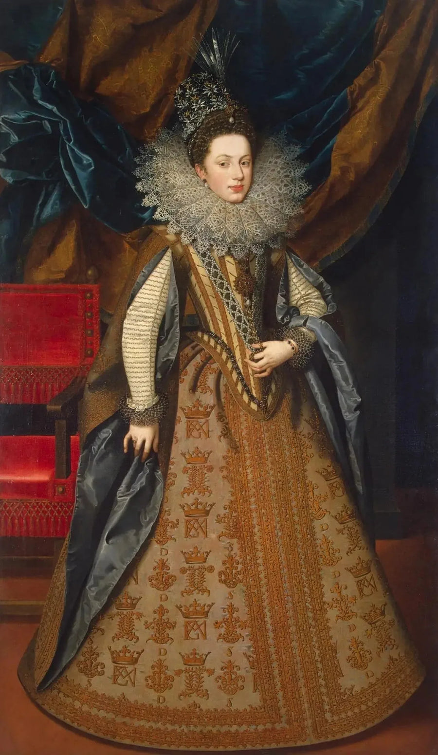 Portret Marguerite de Savoie, księżnej Mantui - Frans Pourbus Młodszy