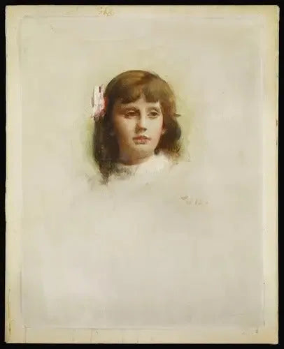 Portret Marie-Charlotte Madier-Trélat dziecięcy - Léon Bonnat