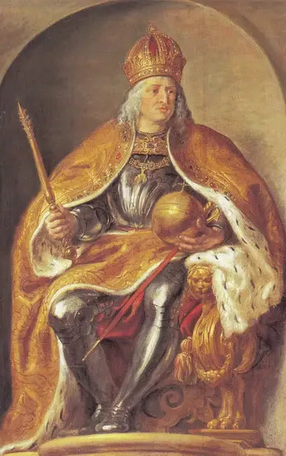 Portret Maksymiliana I, cesar Świętego Cesarstwa Rzymskiego Narodu Niemieckiego (1459-1519) (Pompa Introitus Ferdinandi), 1634-1635 - Peter Paul Rubens