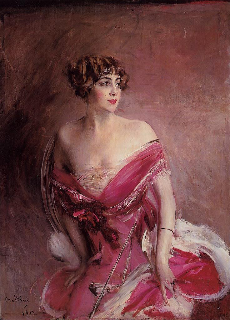 Portret Pani de Gillespie, La Dame de Biarritz - Giovanni Boldini