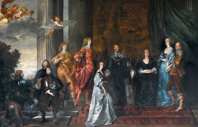Portret Philipa Herberta, 4. hrabiego Pembroke, jego drugiej żony Lady Anne Clifford, 14. baronessy Clifford, oraz jego dzieci z pierwszego małżeństwa i Lady Mary Villiers - Antoine van Dyck